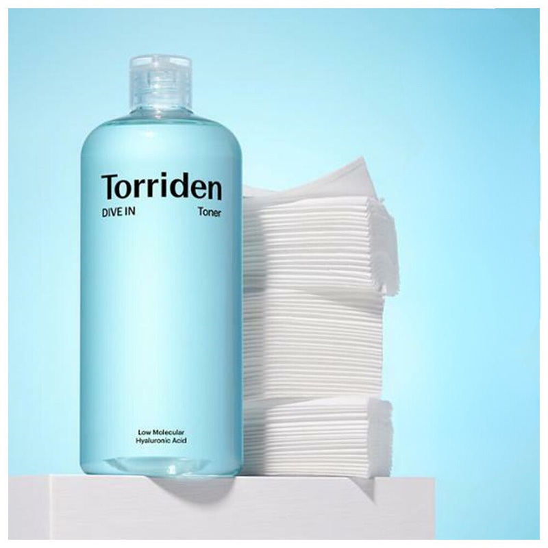 Torriden Dive-in Low Molecular Hyaluronic Acid Toner 500ml Special (+ 60 cotton pads)