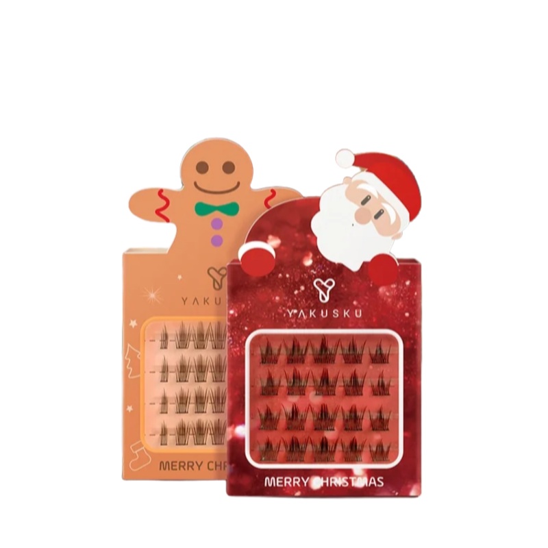 Yakusku Christmas Limited Edition False Eyelashes Set  Santa Claus + Ginger Snap