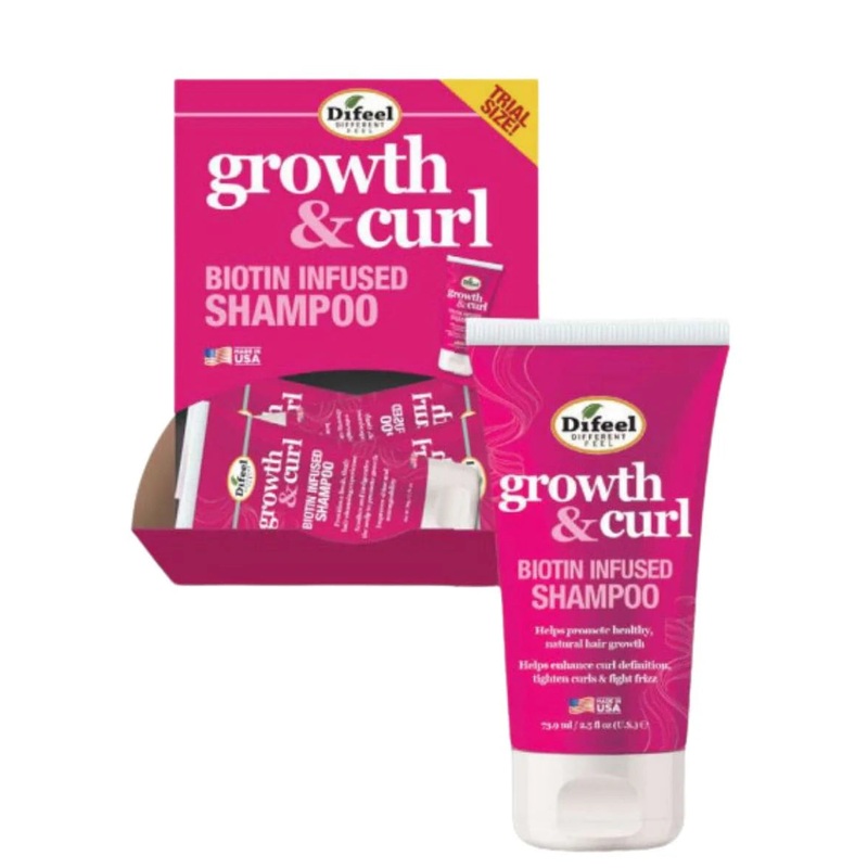Difeel Growth & Curl Biotin Infused Shampoo 2.5 oz