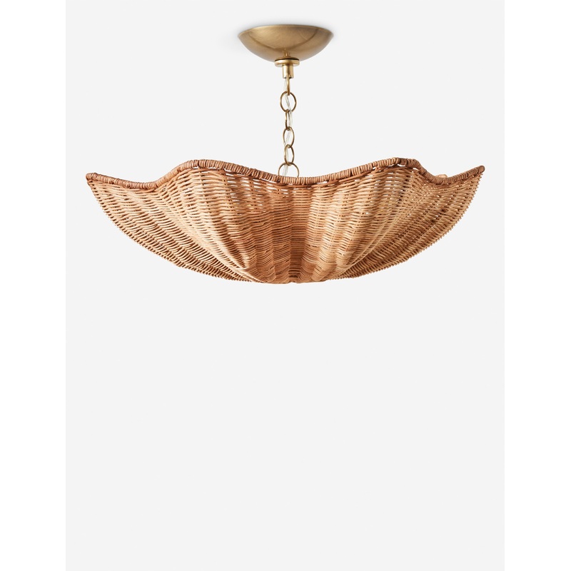 Oda Semi-Flush Mount Light Natural 20.5″Dia