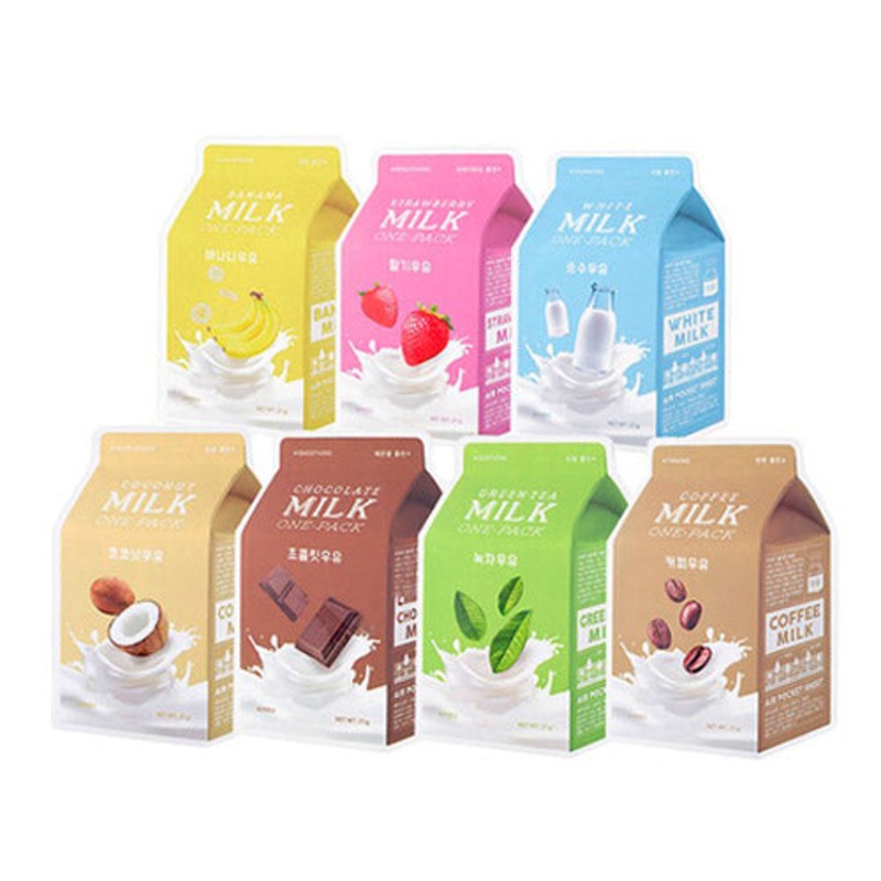 [Apieu] Milk One-Pack Sheet Mask (7 types) Banana Milk