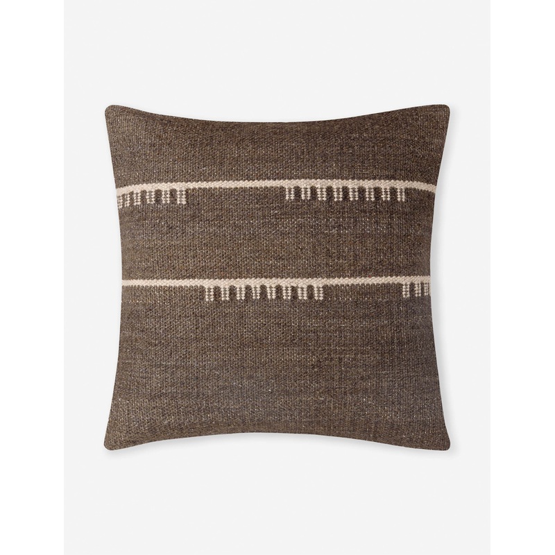 Mufaro Pillow Brown and Ivory 18″ x 18″ Down