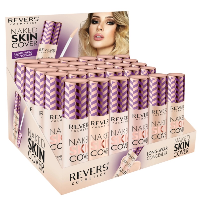 Revers Cosmetics Naked Skin Cover Liquid Concealer 06 – Wholesale Display 30 Units  (NSC06)