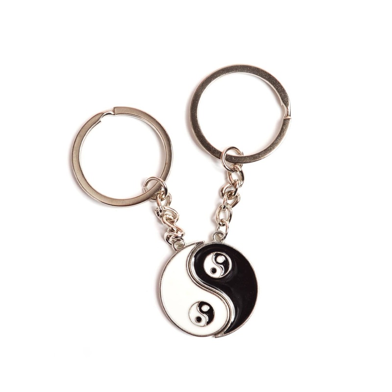 Yin Yang Keychain Black
