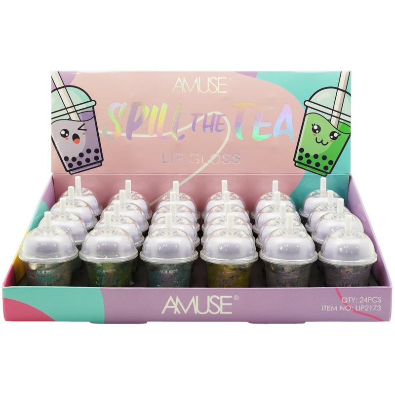 Amuse Spill The Tea Lip Gloss – Wholesale Display 24 Units (LIP2173)