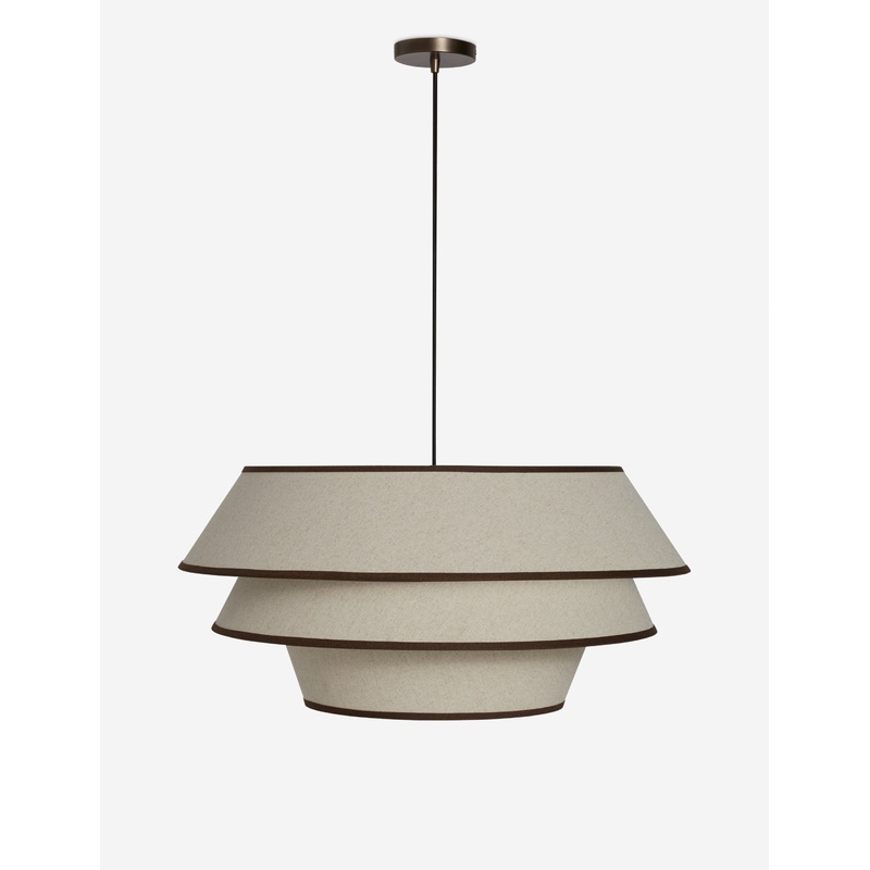 Pittman Pendant Light Ivory and Toffee 30″Dia