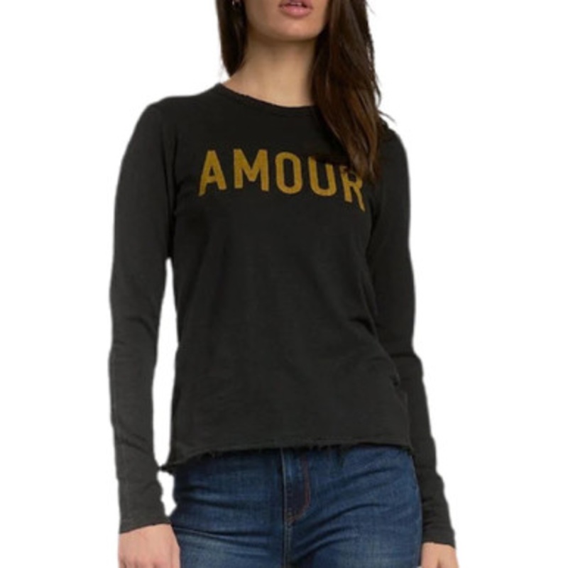 Nina Amour Long Sleeve Shirt – Faded Black.