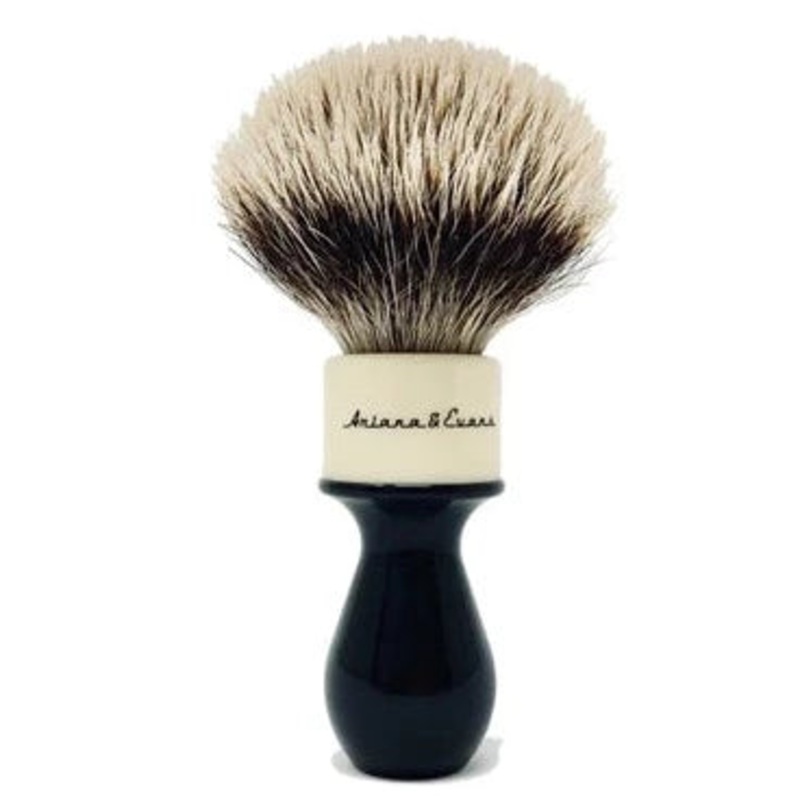 Retro Shaving Brush (24mm) – by Ariana & Evans 24mm 2-Band Finest White Tip