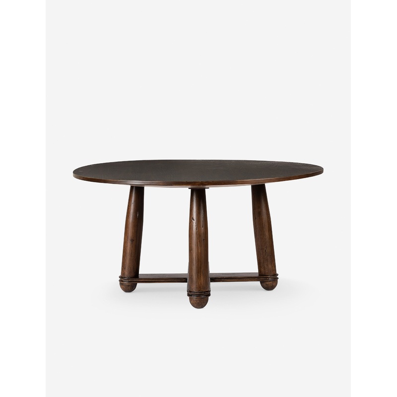 Hemmings Round Dining Table by Amber Lewis x Four Hands Aged Pine