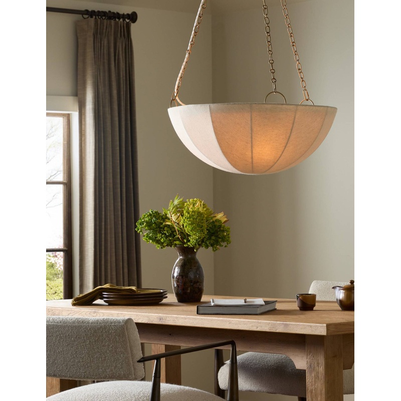 Mahan Pendant Light Antique Brass 24″Dia