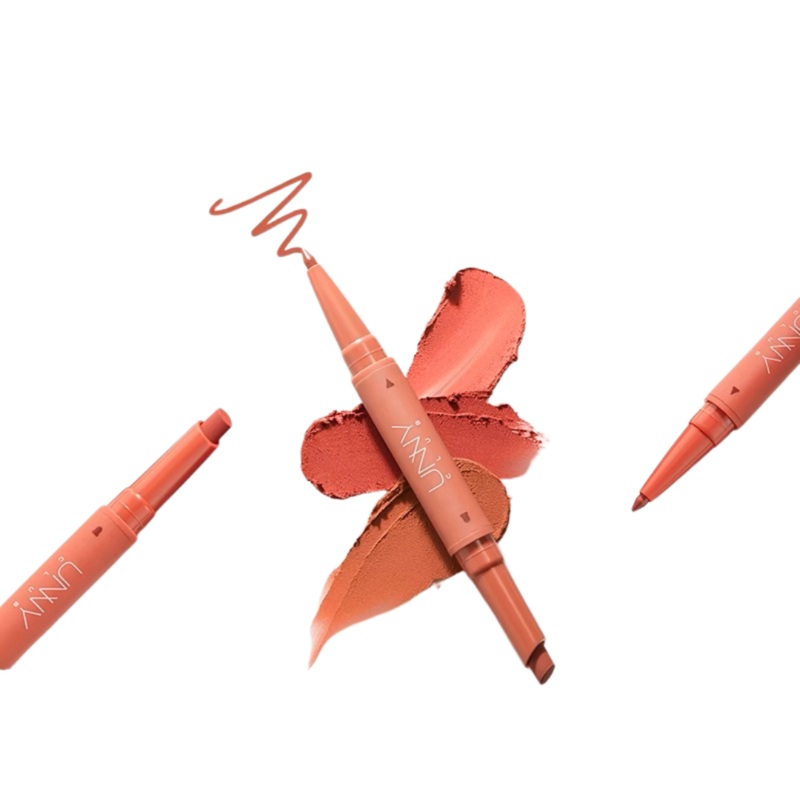 UNNY Relax Series Dual-Ended Lip Liner (850+300) mg  L01 Peach Powder