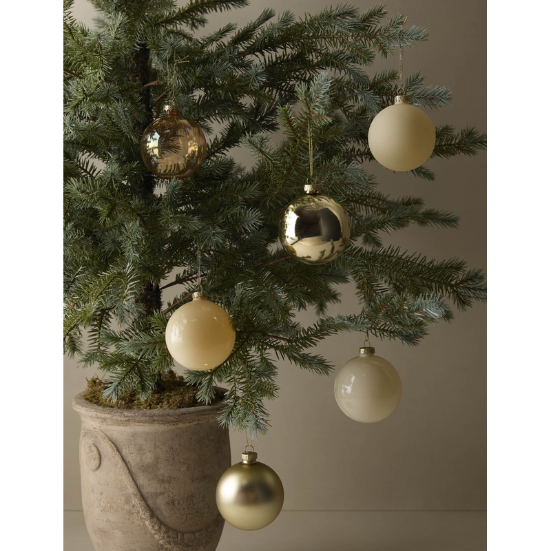Neutral Bulb Ornaments (Set of 6) by Cody Foster And Co Ivory