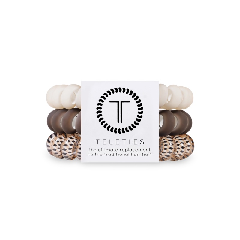 TELETIES Spiral Hair Coils Toasted Hair Ties  Large