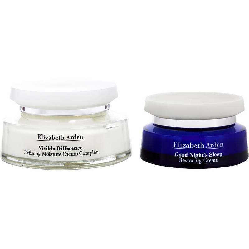 Elizabeth Arden visible difference day & night duo: refining moisture cream complex 100ml/3.4oz+good night’s sleep restoring cream 50ml/1.7oz  2pcs