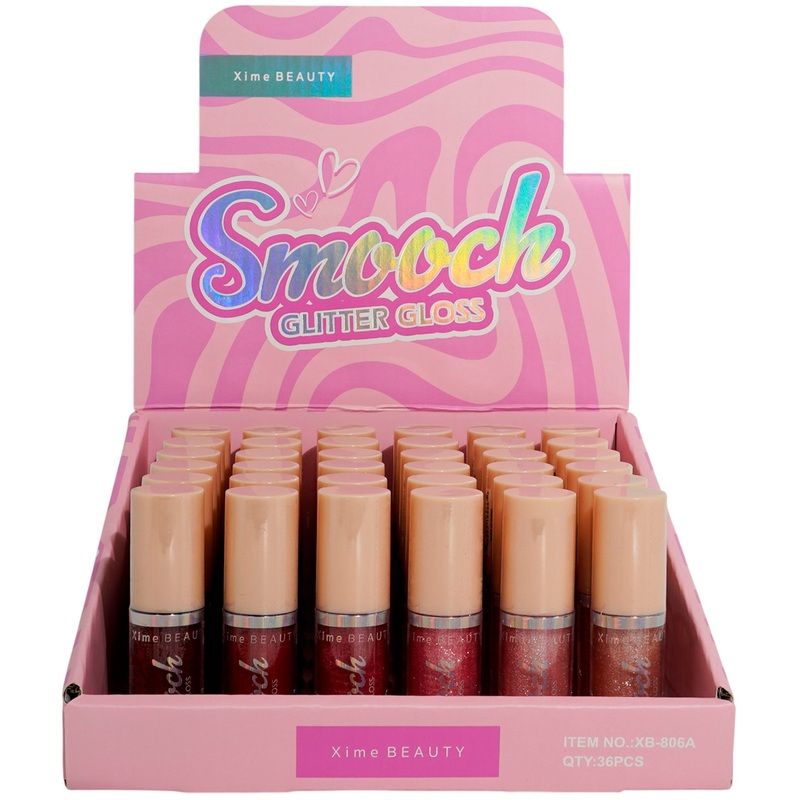 Xime Beauty Smooch Glitter Gloss – Wholesale Display 36 Units (XB-806A)