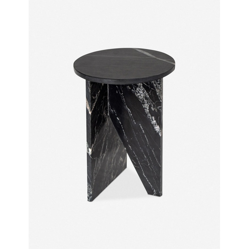 Biagio Round Side Table Black