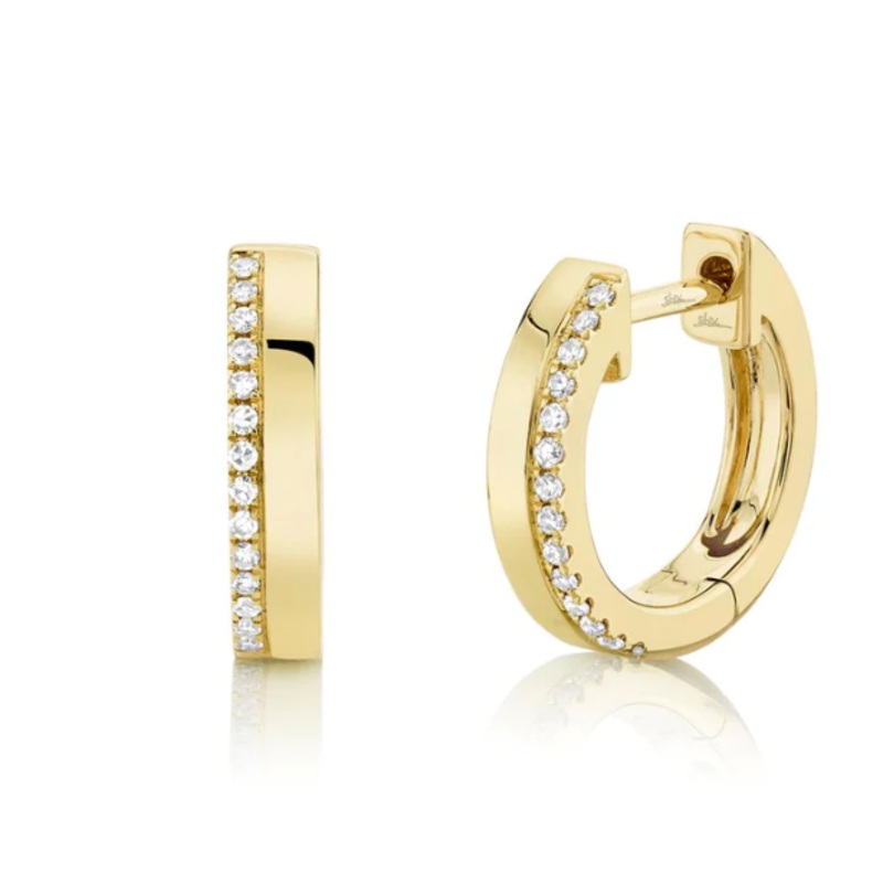 0.08CT DIAMOND HUGGIE EARRING single