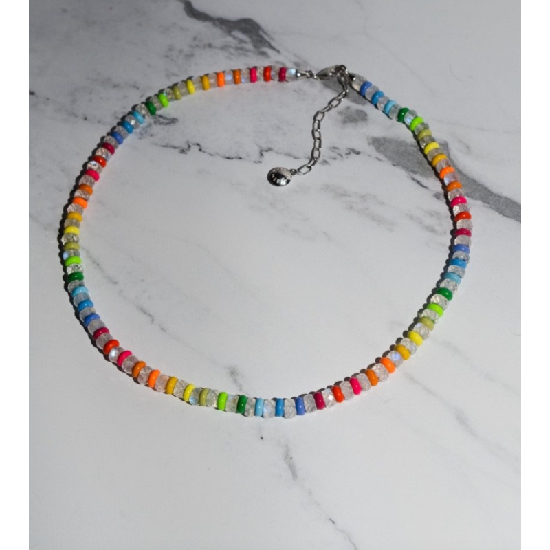 Moonstone Rainbow Collar Necklace