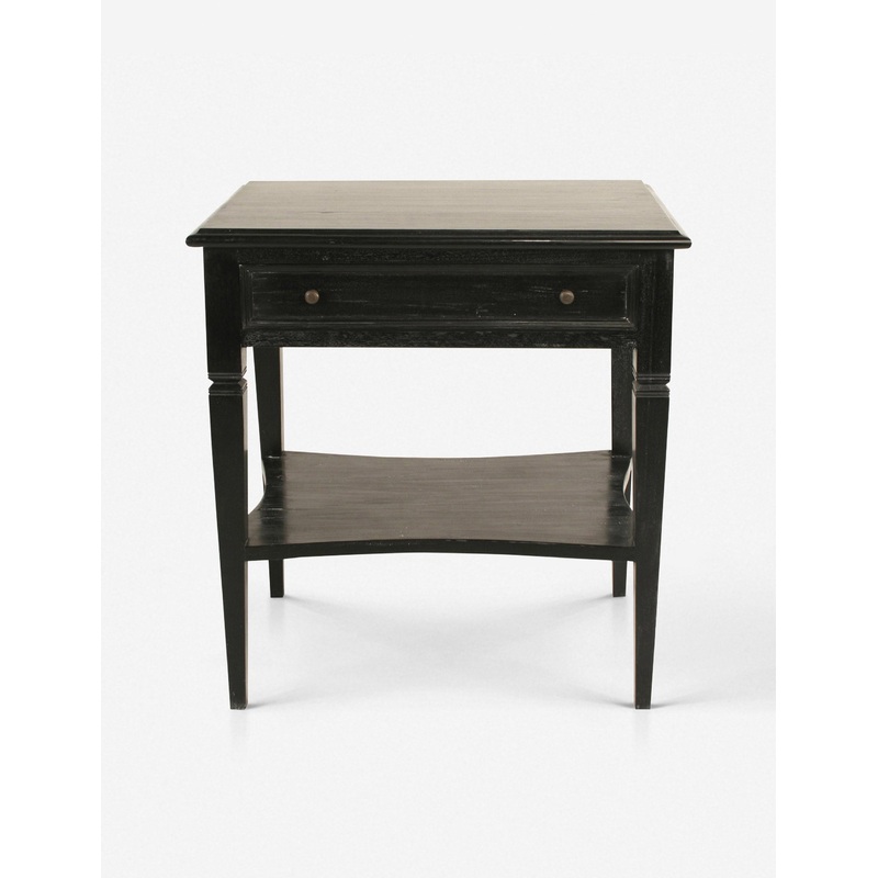 Luna 1 Drawer Nightstand Hand Rubbed Black