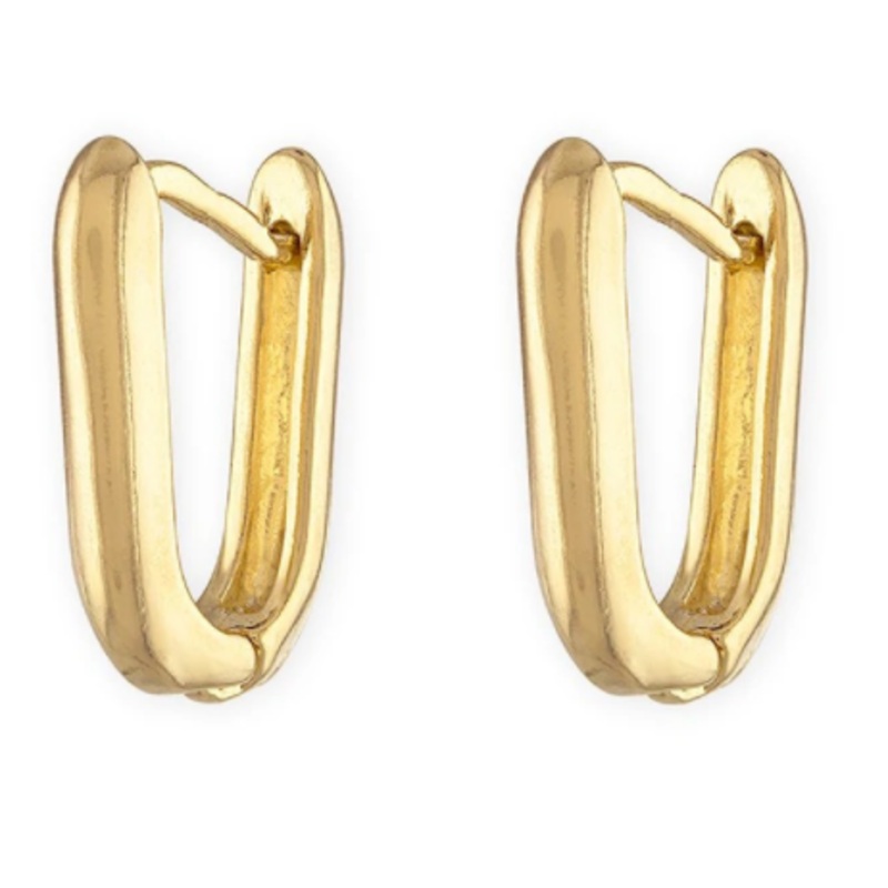 Link Gold Huggie Hoops