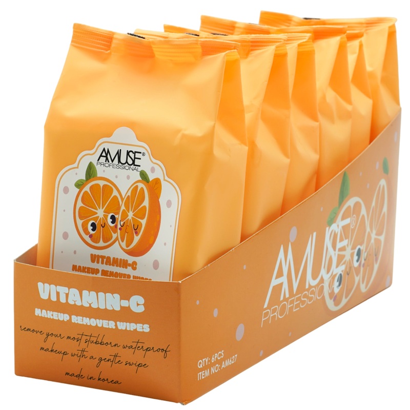 Amuse Makeup Remover Wipes Vitamin C – Wholesale Display 6 Units (AM627)
