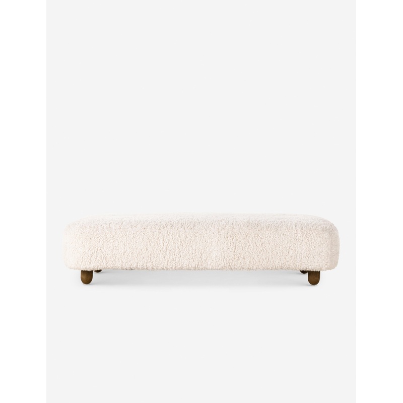 Genevieve Ottoman Ivory Sheepskin