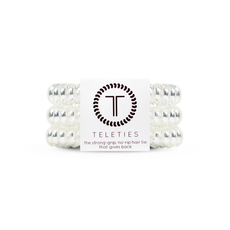 TELETIES Spiral Hair Coils Crystal Clear Hair Ties  Tiny