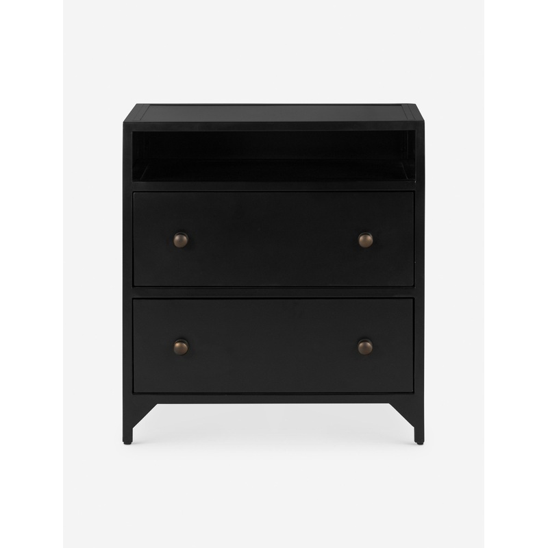Verruca 2-Drawer Nightstand Black