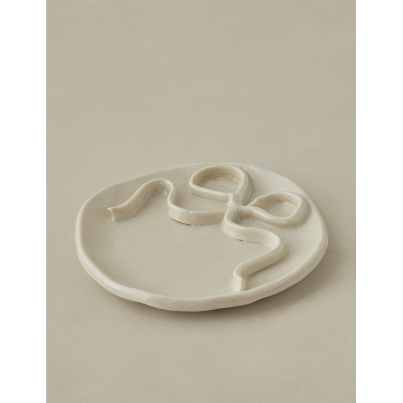 Bow Ring Dish by Stephanie Dawn Matthias Cream