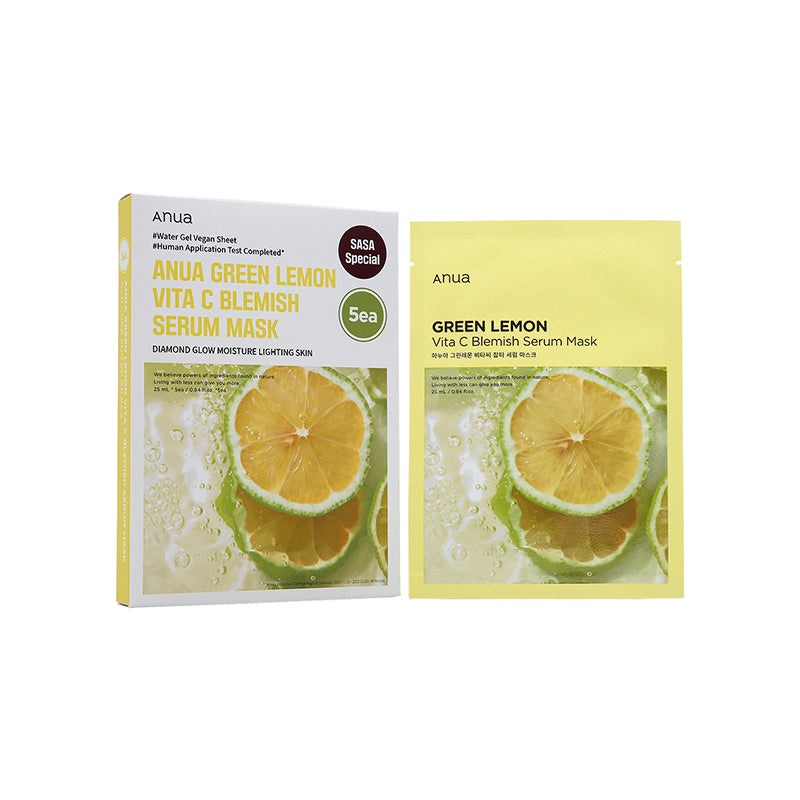 Anua Green Lemon Vita C Blemish Serum Mask 5pcs 5pcs