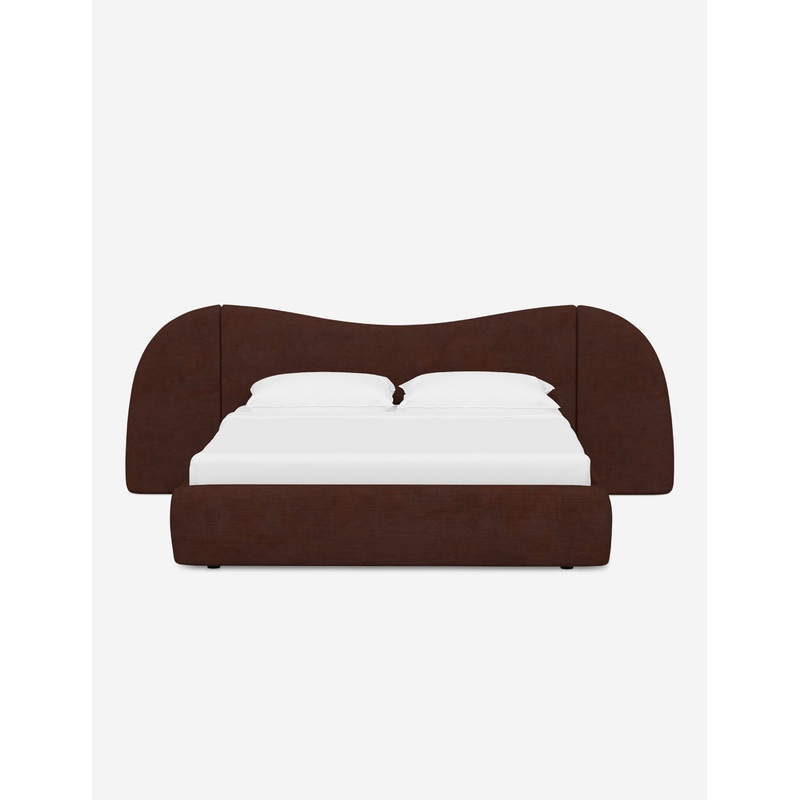 Gladys Extended Headboard Platform Bed by Sarah Sherman Samuel Wine Mini Corduroy Full