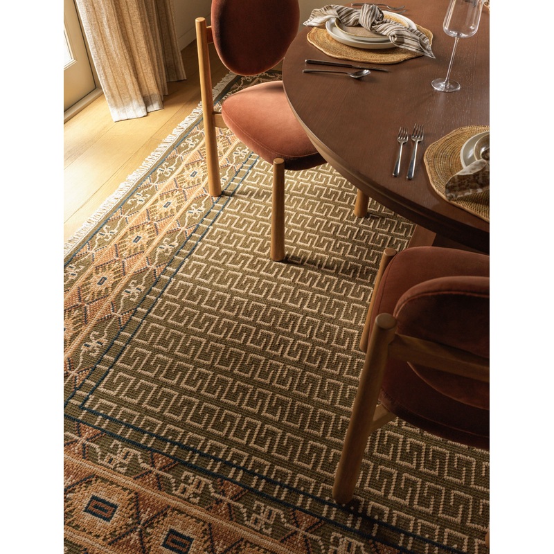 Manca Hand-Knotted Wool Rug Orche 2′ x 3′