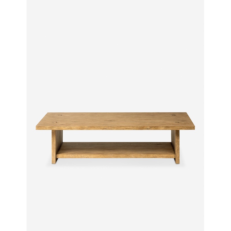 Zeno Coffee Table by Amber Lewis x Four Hands Distressed Blonde Oak
