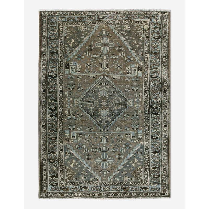 Vintage Turkish Hand-Knotted Wool Rug No. 453, 4’2″ x 6’6″