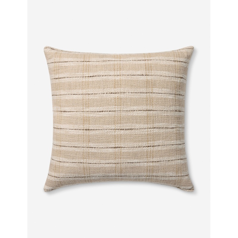Stockton Pillow by Amber Lewis x Loloi Sand 22″ x 22″ Polyester