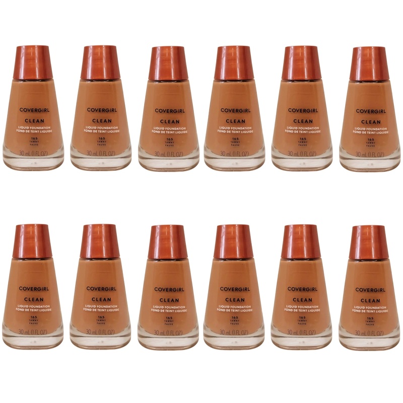 Covergirl Clean Liquid Foundation #165 Tawny – Wholesale 12 Units (COV165)