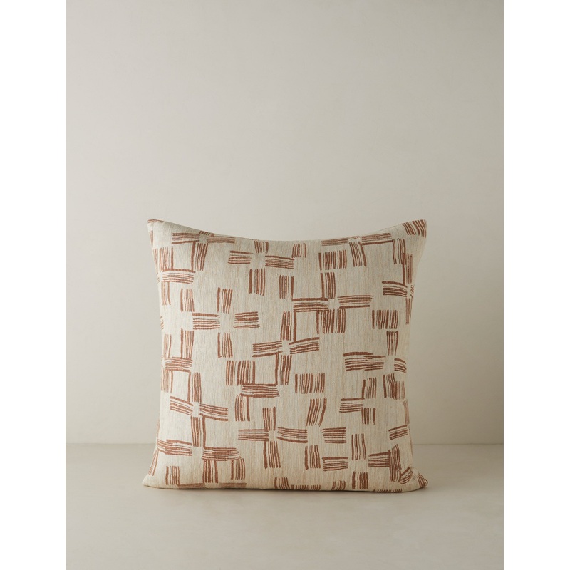 Crossmarks Silk Pillow by lan Byrd Black