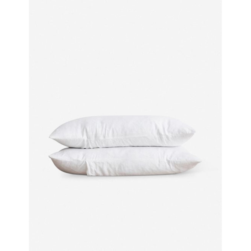European Flax Linen Pillowcases (Set of 2) by Cultiver Bluestone King