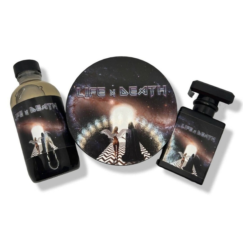 Life and Death Shaving Soap (FLS 3.0), Splash, and EDP – by First Line Shave (Pre-Owned)