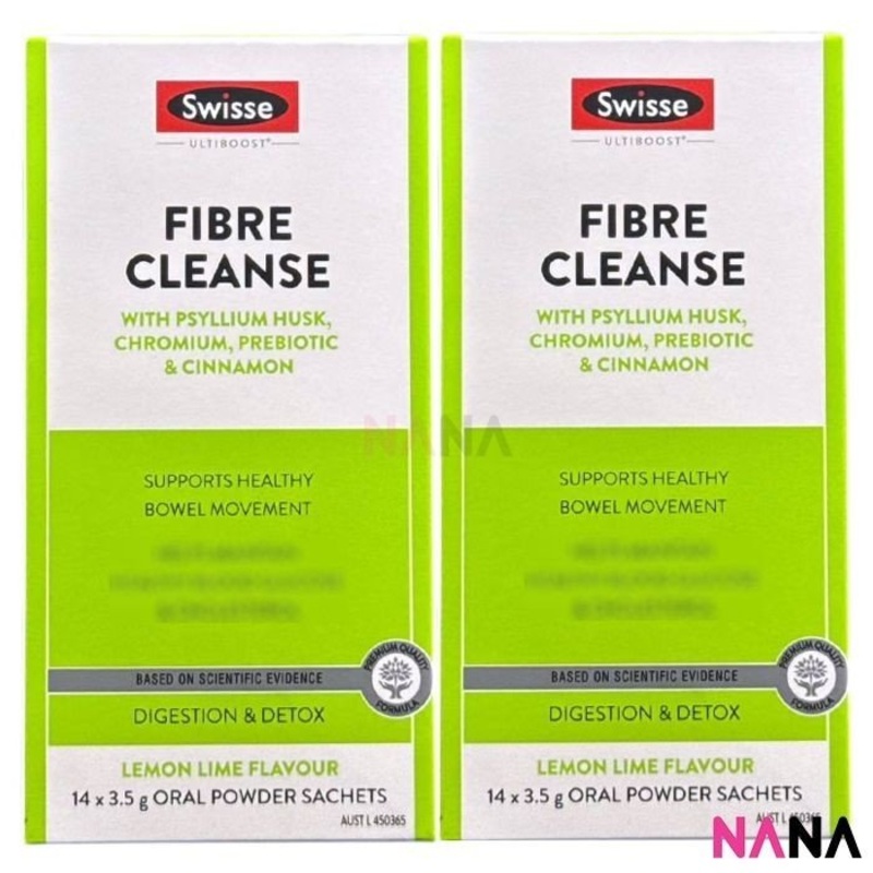 Swisse Ultiboost Fibre Cleanse Powder Sticks (14 x 3.5g) x2
