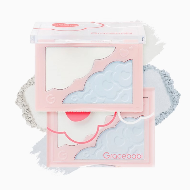 Gracebabi Radiant Duo Highlighter Palette 8g  01 Milk Blue