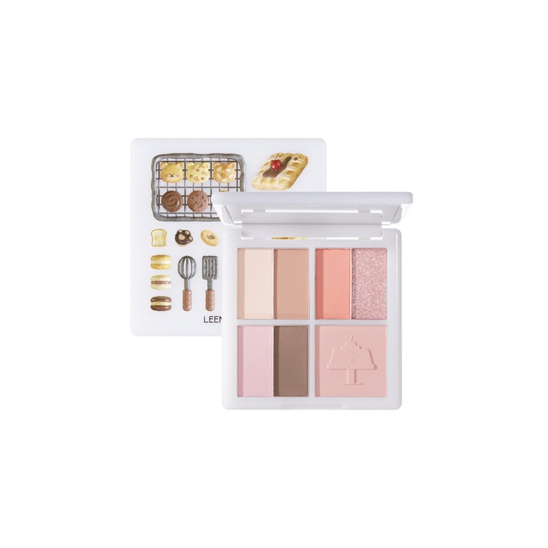 Leemember Bakery Series Eye Shadow & Blush Makeup Palette   13.1g 01#Taro Paste Oolong Tea