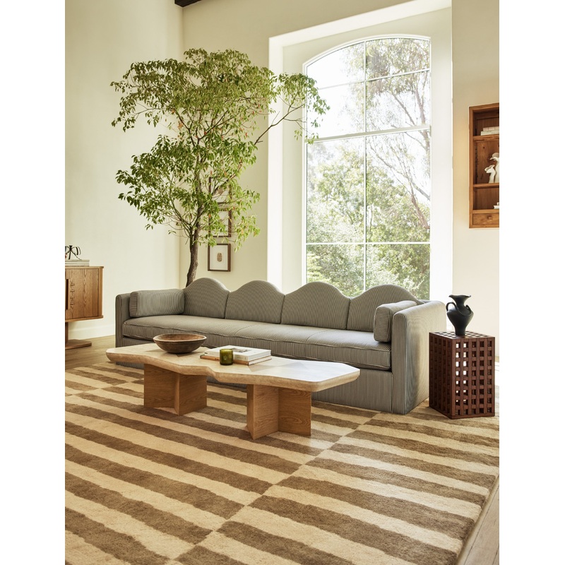 Bernadette Sofa by Sarah Sherman Samuel Apricot Mini Corduroy 60″W