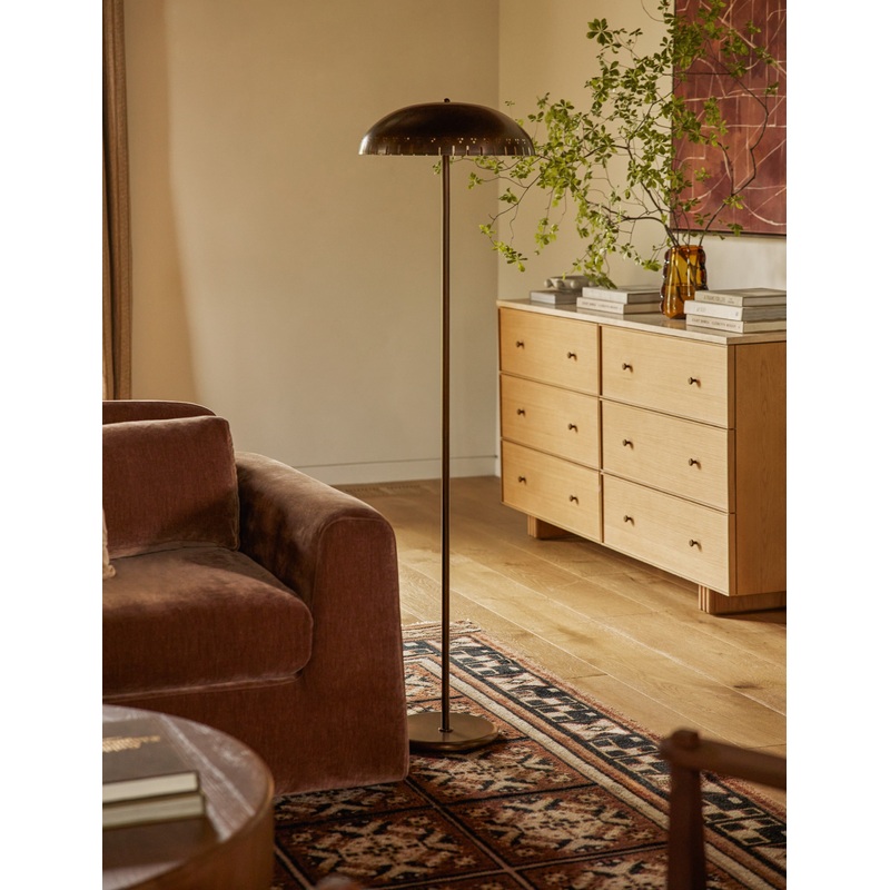 Omero Floor Lamp Burnished Brass