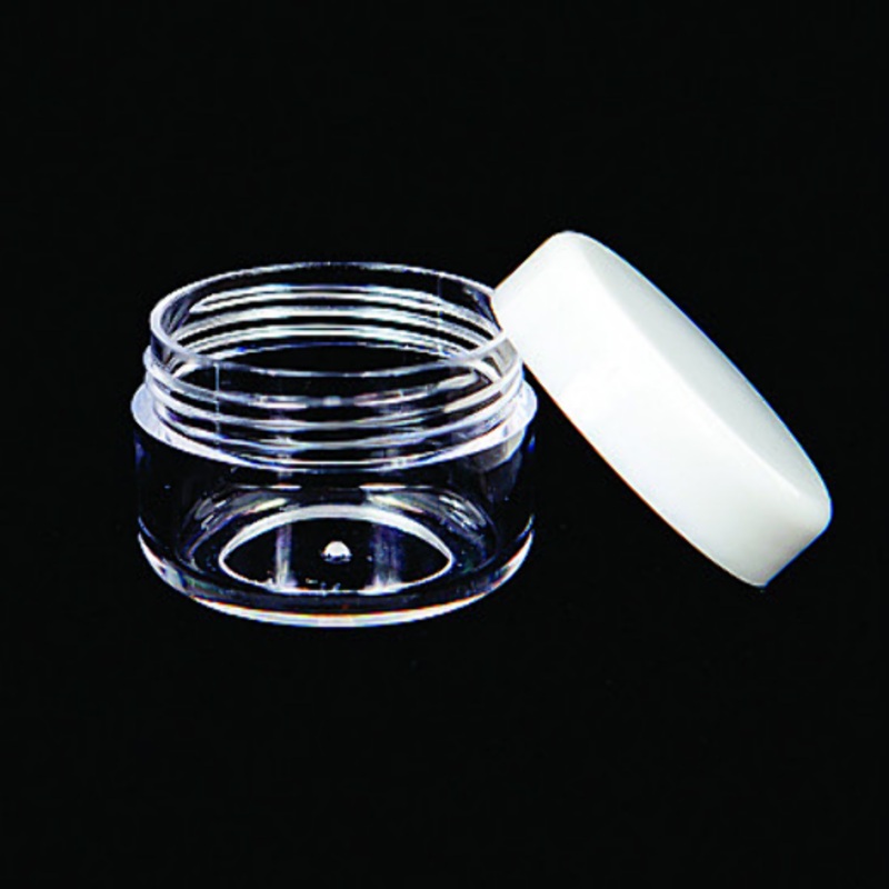 15G CLEAR EMPTY CONTAINER WITH WHITE CAP (12 PCS)