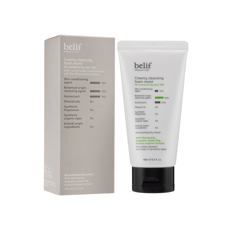 Belief Creamy Cleansing Foam Moist 160ML 160ml