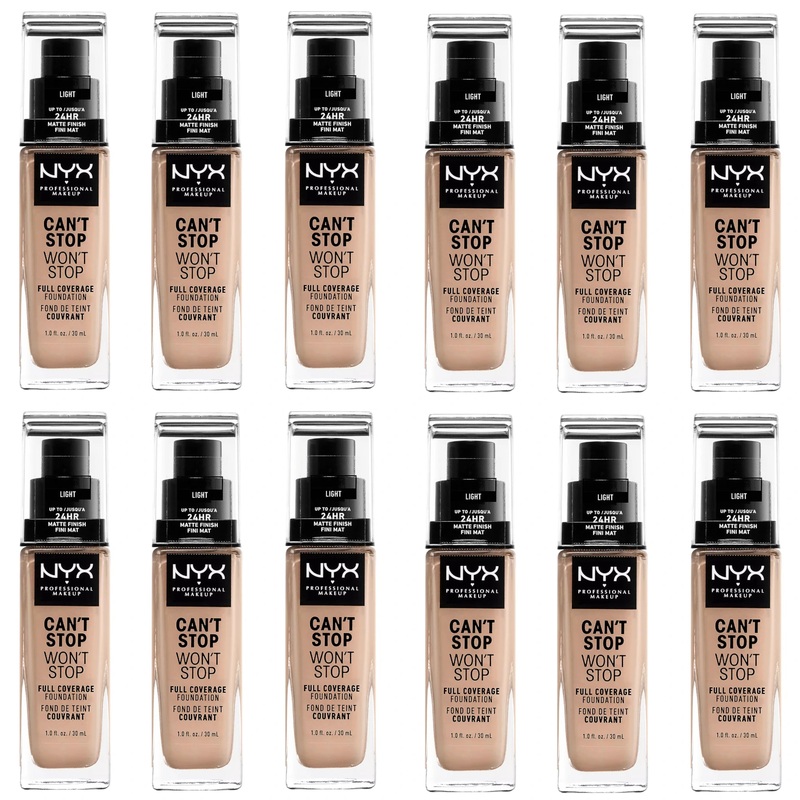 NYX Can’T Stop Won’T Stop Full Coverage Foundation Light – Wholesale 12 Units (K2915203)