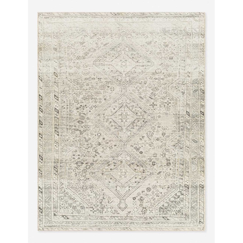 Cade Washable Rug Gray 2′ x 2’11”