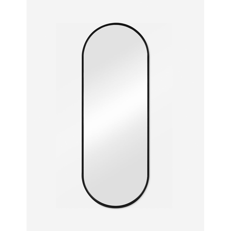 Piero Oval Full Length Mirror Black