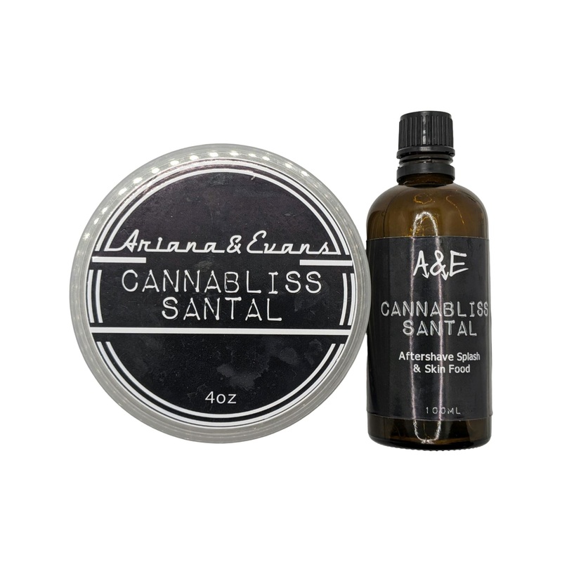 Cannabliss Santal Shaving Soap (Kaizen) and Splash – by Ariana & Evans (Used)